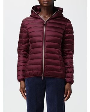 Save The Duck Short Nylon Puffer Jacket With Hood And Thermoplume Padding - Red