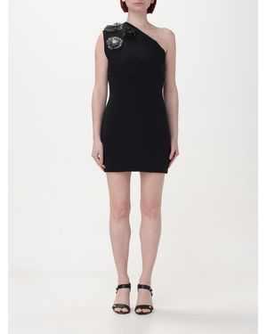 Balmain Abito Donna Viscosa Con Patch - Nero