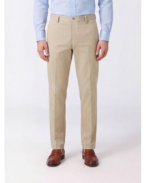 Lardini Slim Fit Stretch Cotton Chino Pants - Natural