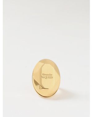 McQueen Anello The Faceted - Metallizzato
