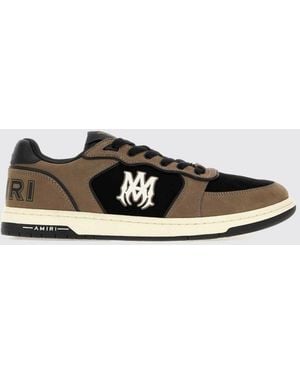 Amiri Newport-Sneaker Aus Leder Und Wildleder Mit Kontrastlogo Von - Weiß