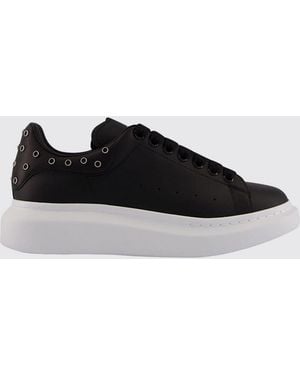 McQueen Oversize Leather Trainers - Black