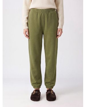 Marni Jersey Jogging Pants With Elasticated Waist And Rear Logo - Green
