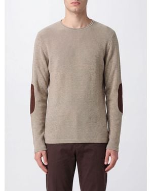 MM6 by Maison Margiela Cotton And Wool Blend Crewneck Jumper With Patch - Natural