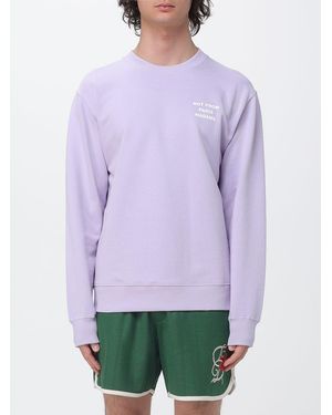 Drole de Monsieur Baumwoll-Rundhalspullover Mit Slogan - Lila