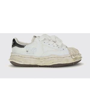 Maison Mihara Yasuhiro Blakey Tarred Canvas Trainers - White