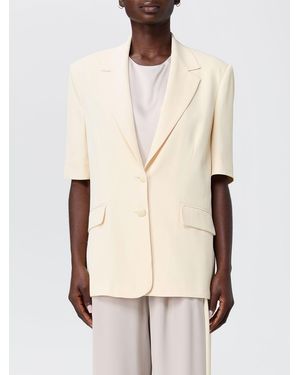 Hanita Crepe Single-Breasted Blazer - Natural