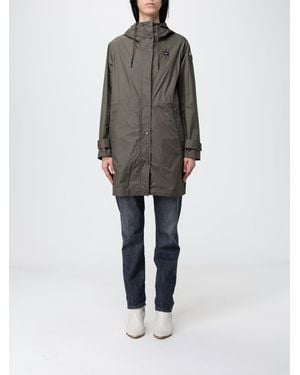 Blauer Impermeable De Nailon Con Capucha - Gris