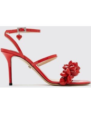 Mach & Mach Heeled Sandals - Red