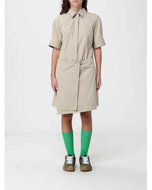 Loewe Mini-Robe Chemisier Portefeuille En Mélange De Coton Et De Soie - Blanc