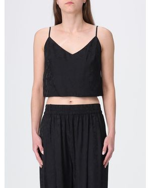 Pinko Alpago Viscose Blend Crop Top - Black