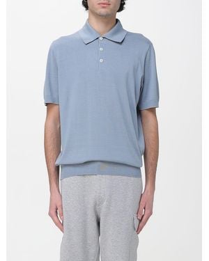 Brunello Cucinelli Cashmere Knit Polo Shirt - Blue
