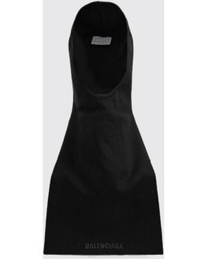 Balenciaga Schal Mit Umhüllendem Design Aus Einer Woll-Polyamid-Mischung - Schwarz