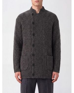 Giorgio Armani Cardigan Von Aus Kaschmir Und Seide Mit Aufgesetzten Taschen - Grau