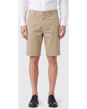 sunflower Regular Fit Knee-Length Denim Shorts With Slant Pockets - Natural