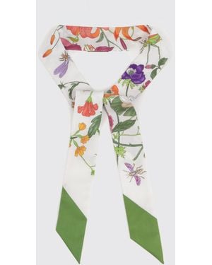 Gucci Floral Print Silk Bandeau - Green