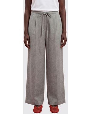 Loulou de Saison Linen And Cotton Trousers - Grey