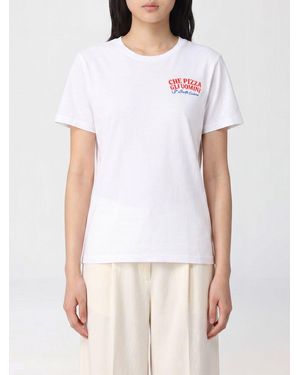 MC2 Saint Barth Camiseta De Algodón Con Cuello Redondo, Estampado Gráfico Y Logo - Blanco