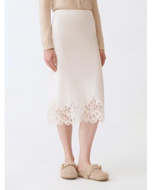 スカート FABIANA FILIPPI Fabiana Filippi Skirts White Women's Skirts: Satin, Wool & Tulle Skirts | Fabiana Filippi®
