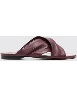 Paris Texas Crossstrap Leather Slides - Brown