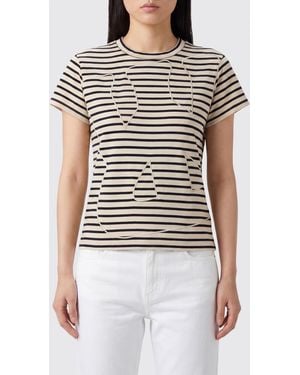 Wales Bonner Camiseta Slim Fit De Algodón A Rayas Con Detalles Bordados - Blanco