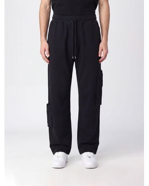 Vivienne Westwood Cotton Cargo Jogging Trousers With Embroidered Orb Logo - Black