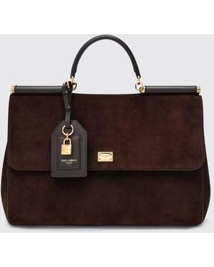 Dolce & Gabbana Dolce &Amp Gabbana My Sicily Suede Bag - Brown