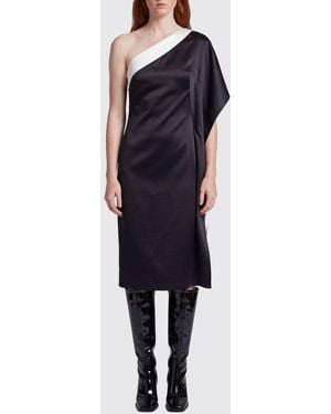 Rohe One-Shoulder Asymmetrical Midi Evening Dress - Blue