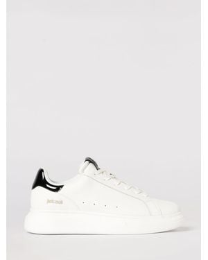 Just Cavalli Leather Trainers - Natural