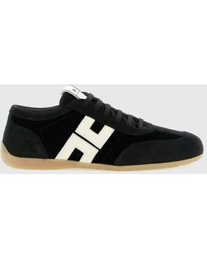 Elisabetta Franchi Low-Top Smooth And Suede Leather Trainers With Contrast Logo - White