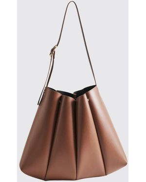 THEMOIRÈ ThemoirÈ Calipso Pleated Vegan Leather Bag - Brown