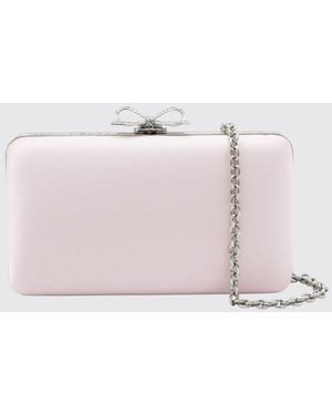 Self-Portrait Mini-Clutch Mit Schleife Und Strass Aus Satin - Pink
