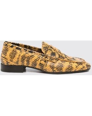Dries Van Noten Mocassins Penny En Cuir À Imprimé Python Et Bout Rond - Neutre