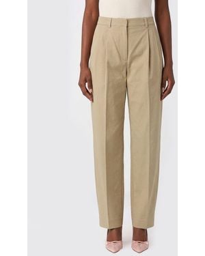 DUNST Gabardine Chino Trousers - Natural