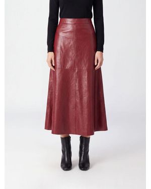 FEDERICA TOSI High-Waisted A-Line Midi Skirt - Red