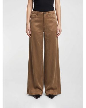 Pinko Porta Viscose Blend Flared Pants With Love Birds Logo - Brown