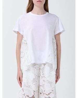 MEIMEIJ Cotton And Macramé T-Shirts - White
