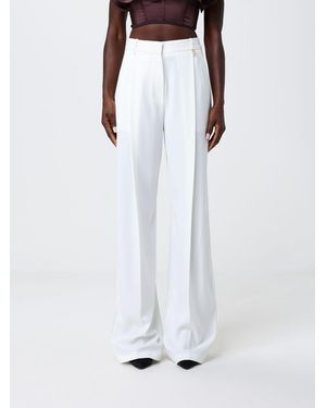 Elisabetta Franchi Crêpe Wide Leg Trousers - White