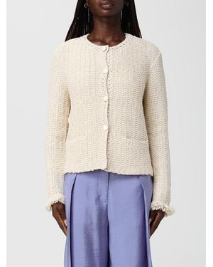 Emporio Armani Cotton Blend Cardigan - Blue