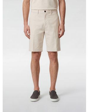 Incotex Stretch Cotton Chino Shorts With Slash Pockets And Mid-Rise Waist - Natural