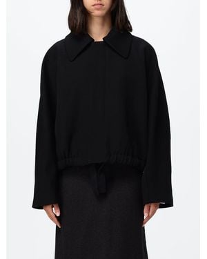 Victoria Beckham Arden Virgin Wool Bomber Jacket With Zip Closure - Black