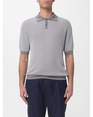 Ballantyne Knitted Polo Shirt - Grey