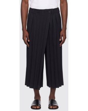 Homme Plissé Issey Miyake Pleated Crêpe Trousers - Blue