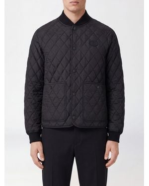 Burberry Quilted And Padded Equestrian Knight Logo Bomber Jacket - Blue