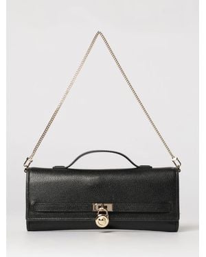 Michael Kors Hamilton Moderne Medium Convertible Leather Shoulder Bag - White