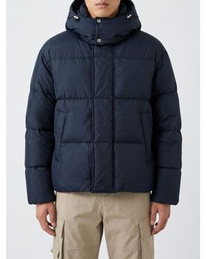 DSquared² Kapuzen-Steppjacke Aus Technischem Gewebe Mit Stehkragen - Blau