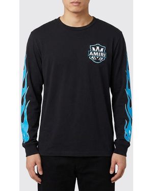 Amiri Cotton T-Shirt With Logo - Blue