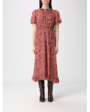 Ulla Johnson Rosamunde Printed Cotton Blend Midi Dress - Red