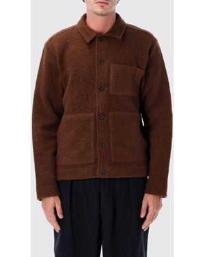 Universal Works Wool-Blend Shirt Jacket With Patch Pockets And Classic Collar - Brown
