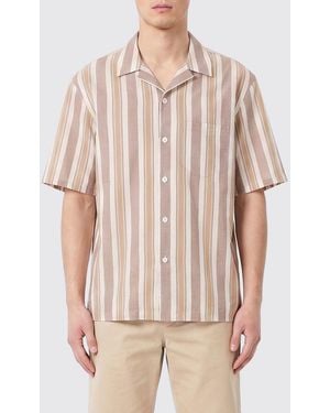 Saint Laurent Striped Cotton Shirt - Natural